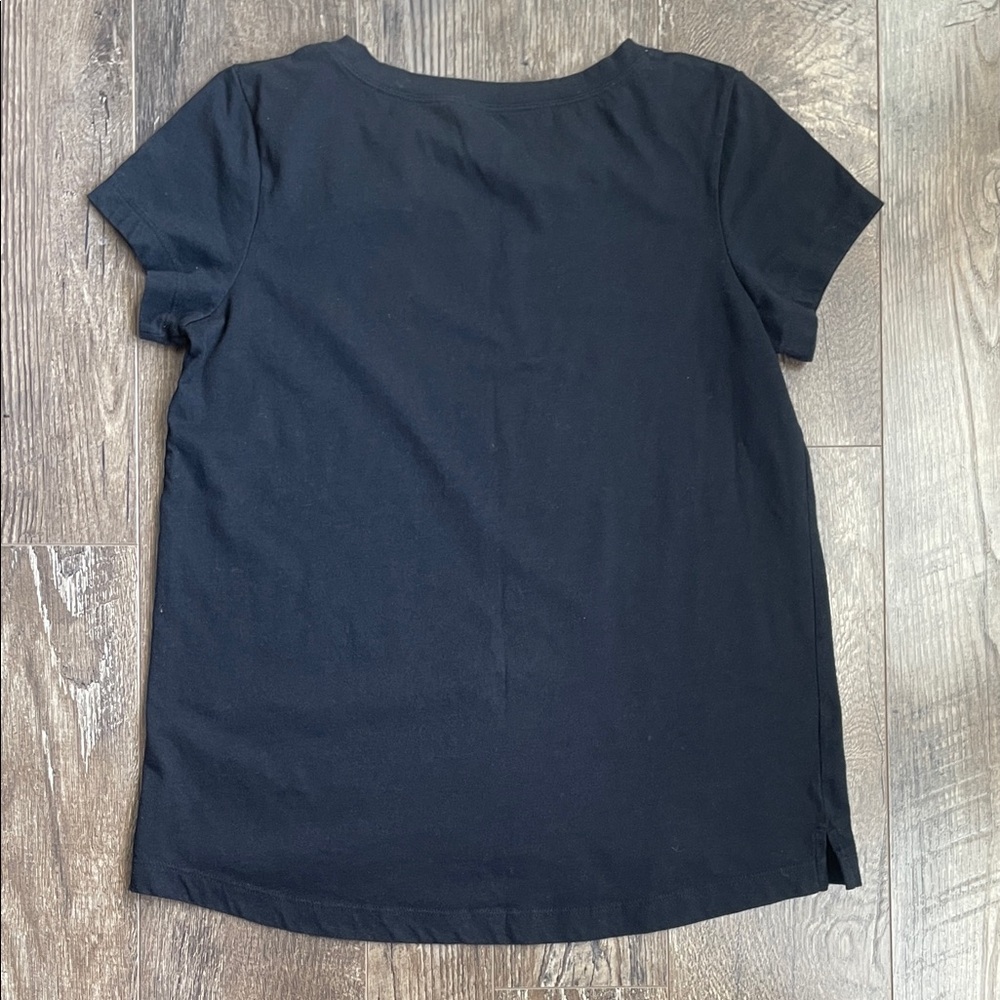 HUE Women’s Black Short Sleeve Tee with Positive Message‎ Size M - Picture 6 of 6